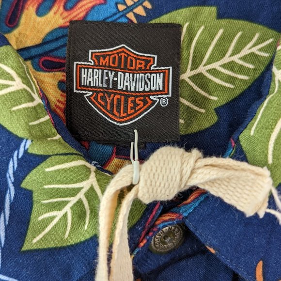 Harley-Davidson Tropical Hawaiian Button Up Shirt Size 3XB - Picture 10 of 12